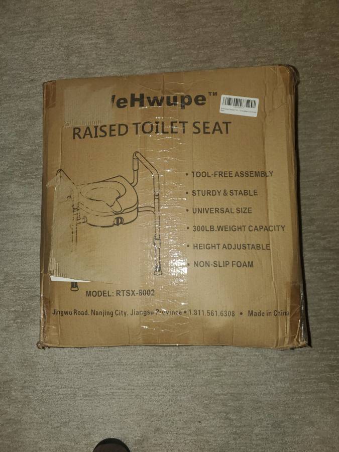 Raised Toilet Seat with Handles