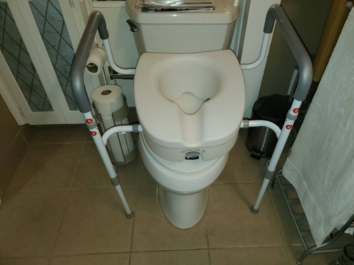 Raised Toilet Seat with Handles