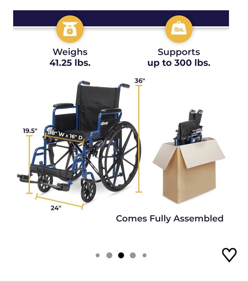 Drive Medical Blue Streak lightweight wheelchair