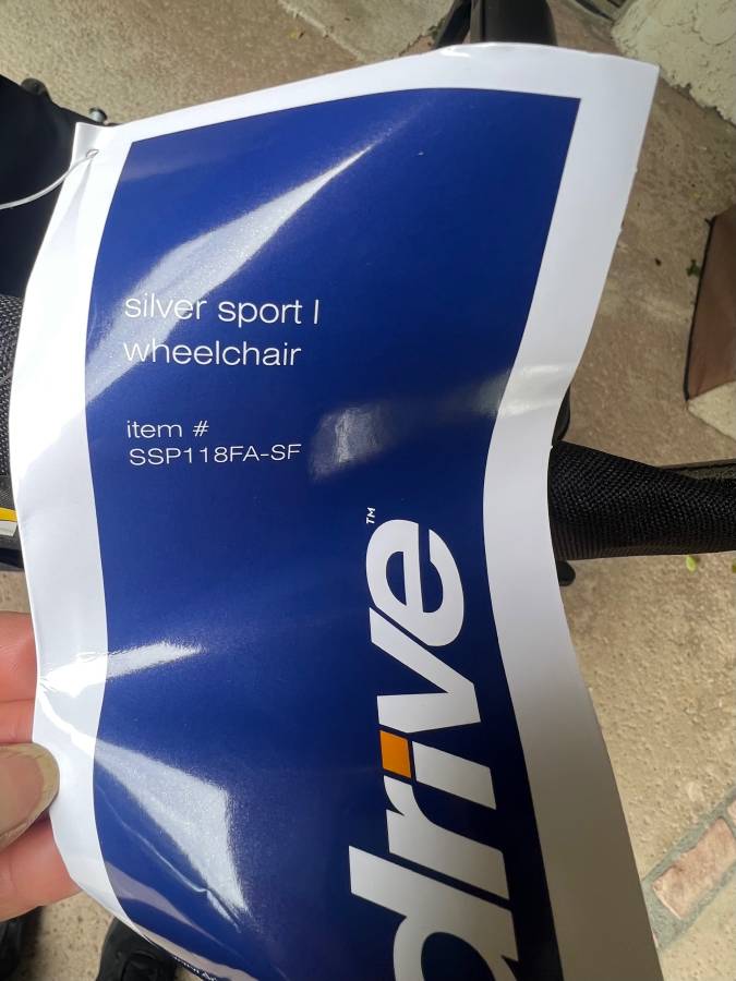Drive medical silver sport wheelchair