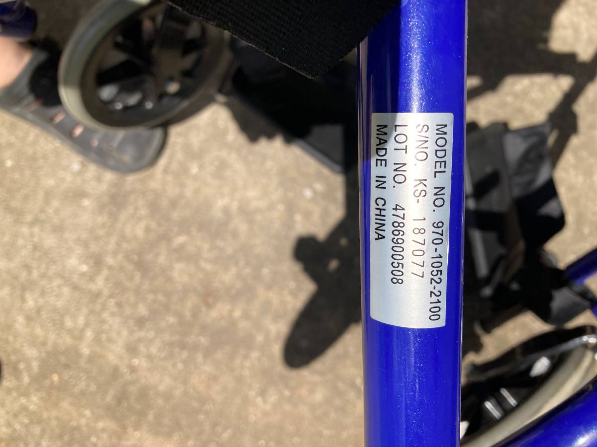Blue Drive Transport Wheelchair Black Foldable Lightweight