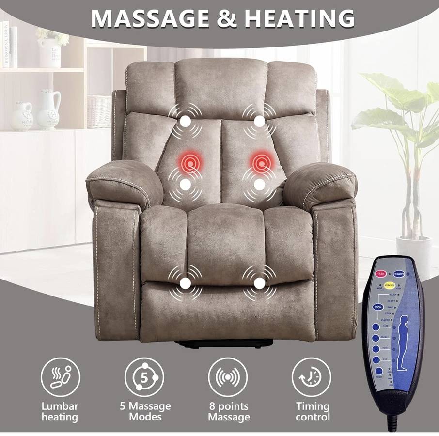 POWER LIFT RECLINER CHAIR With massage and heated