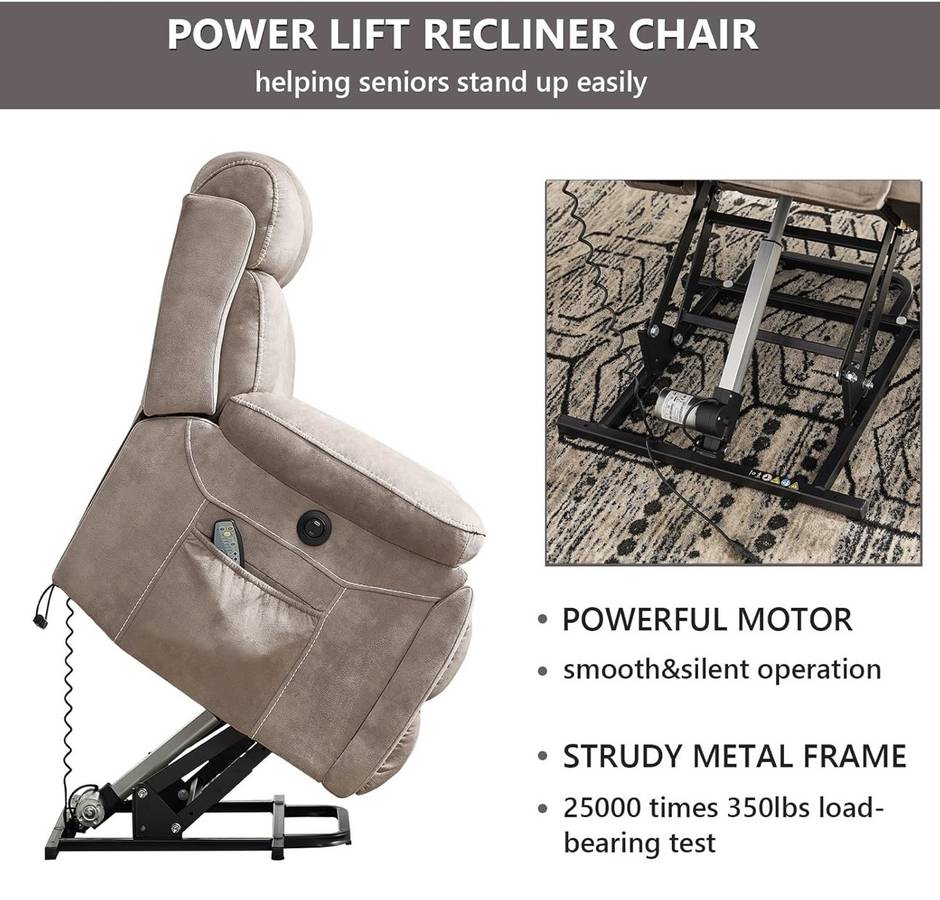 POWER LIFT RECLINER CHAIR With massage and heated