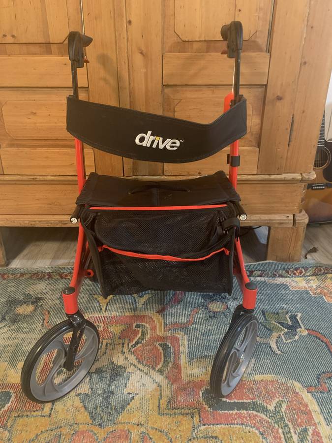 Red Rollator Walker