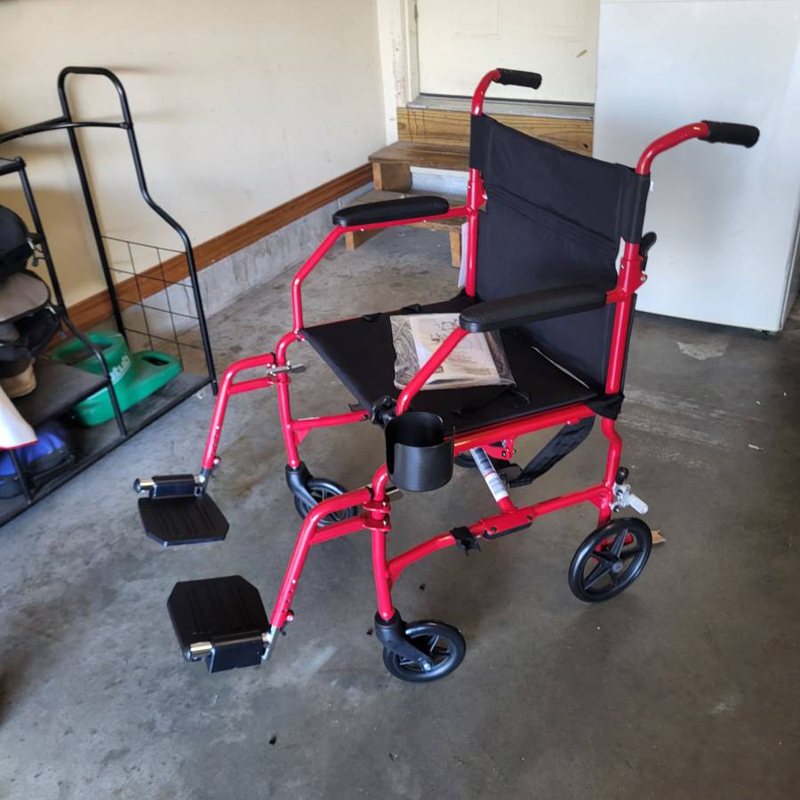 Medline Ultralight 19" Wheelchair Foldable w/ Leg Rests