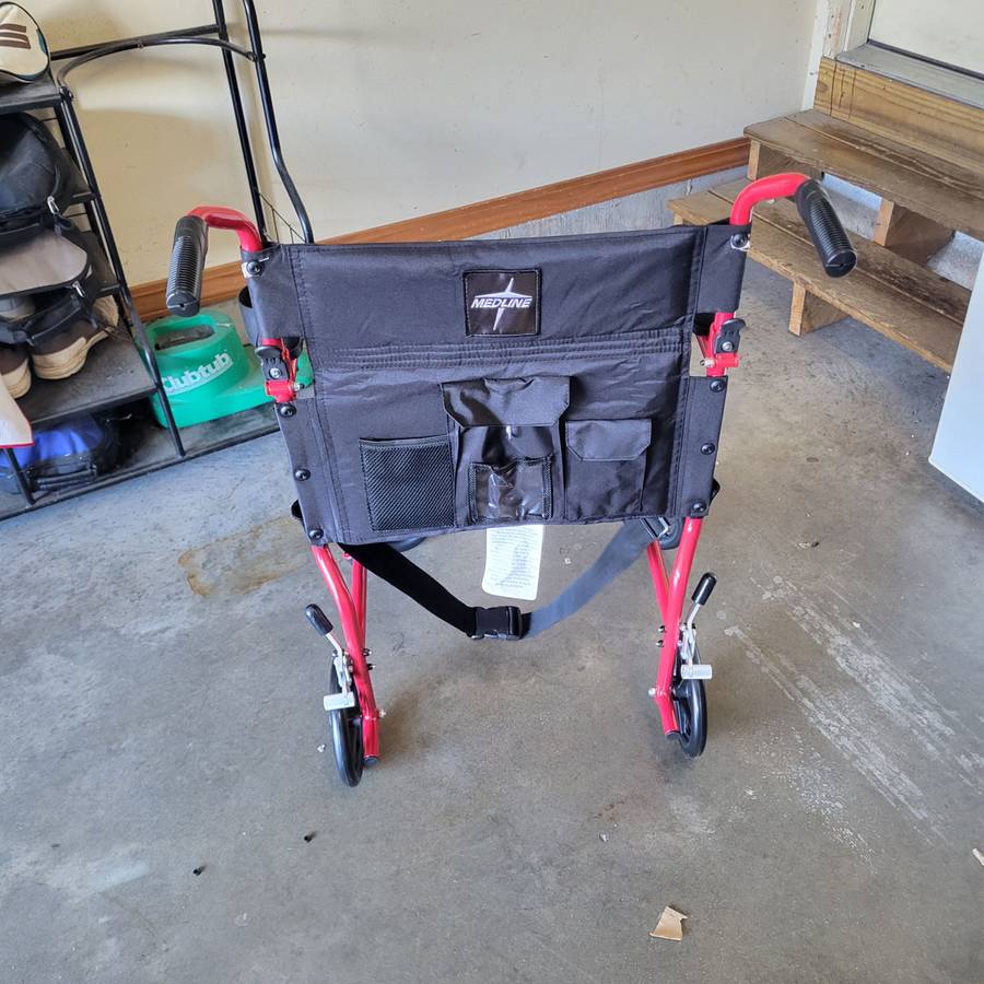 Medline Ultralight 19" Wheelchair Foldable w/ Leg Rests
