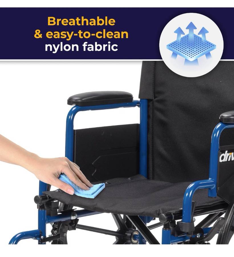 Drive Medical Blue Streak Wheelchair 18"