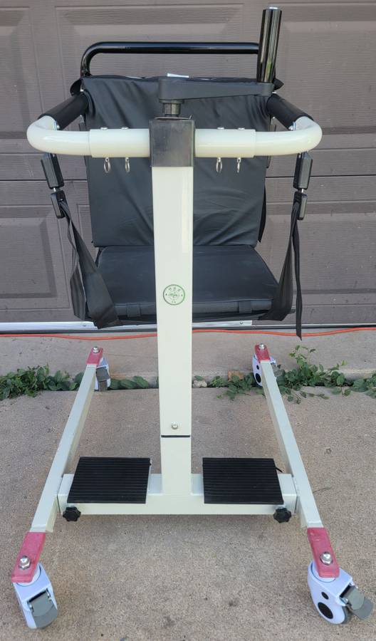Wheelchair Toilet Shower Handicap Patient Lift Split Seat Transport