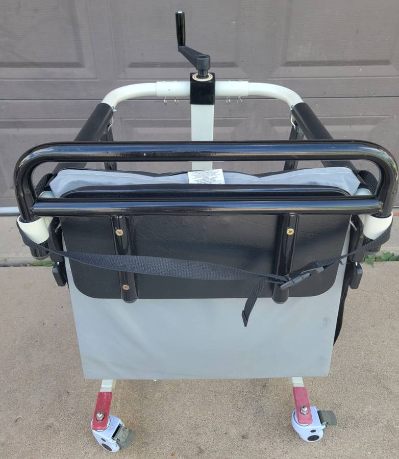 Wheelchair Toilet Shower Handicap Patient Lift Split Seat Transport
