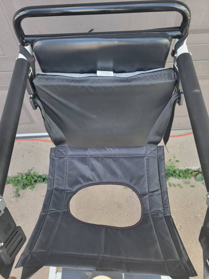 Wheelchair Toilet Shower Handicap Patient Lift Split Seat Transport