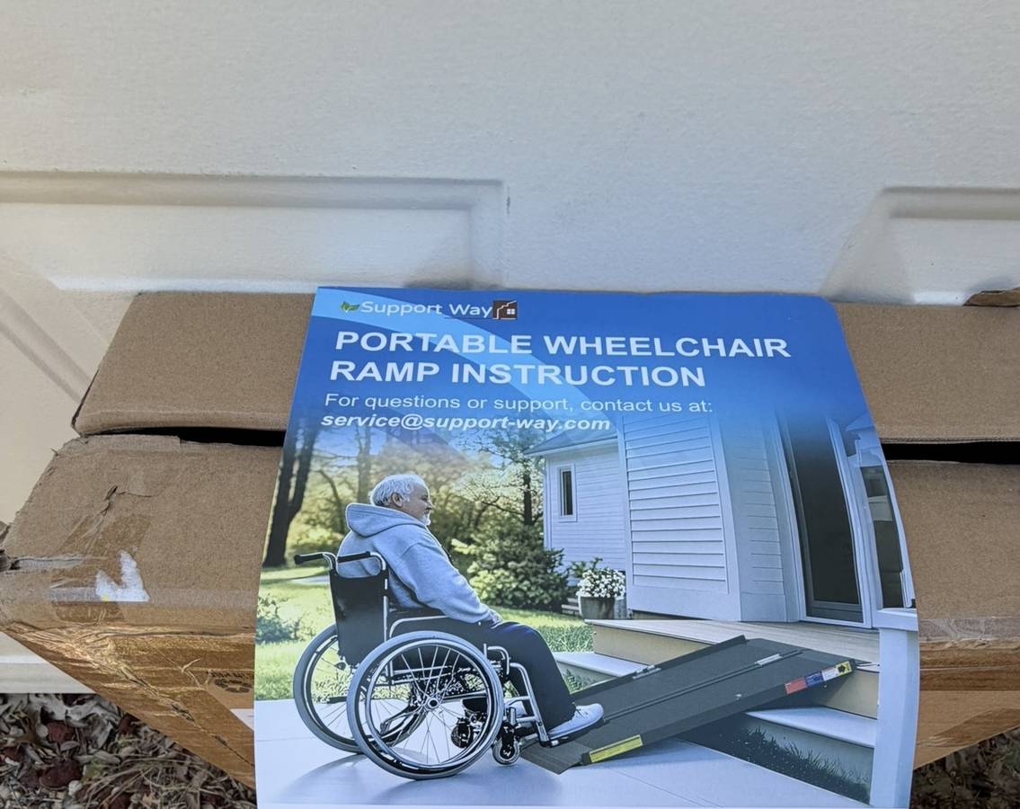 Portable Wheelchair Ramp Black 3ft
